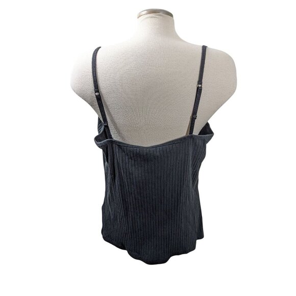 Old Navy Womens Plus 3X Black Ribbed Tank Fitted Cropped Rib Knit Tank Top - Picture 2 of 4